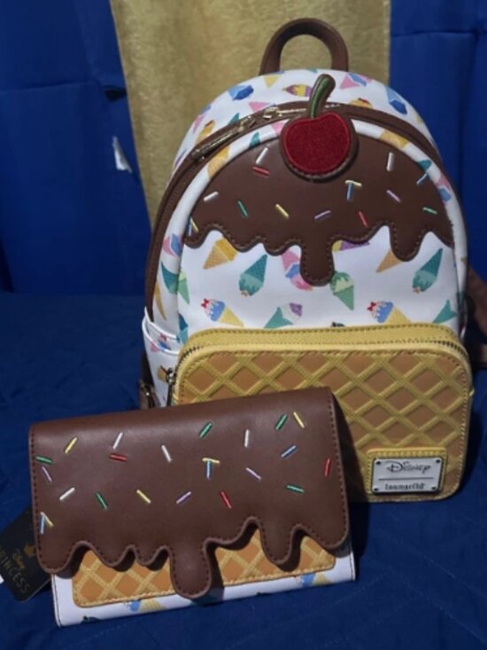 Loungefly Ice Cream Backpack & Wallet Set – New, With 3 Custom Charms main image 5